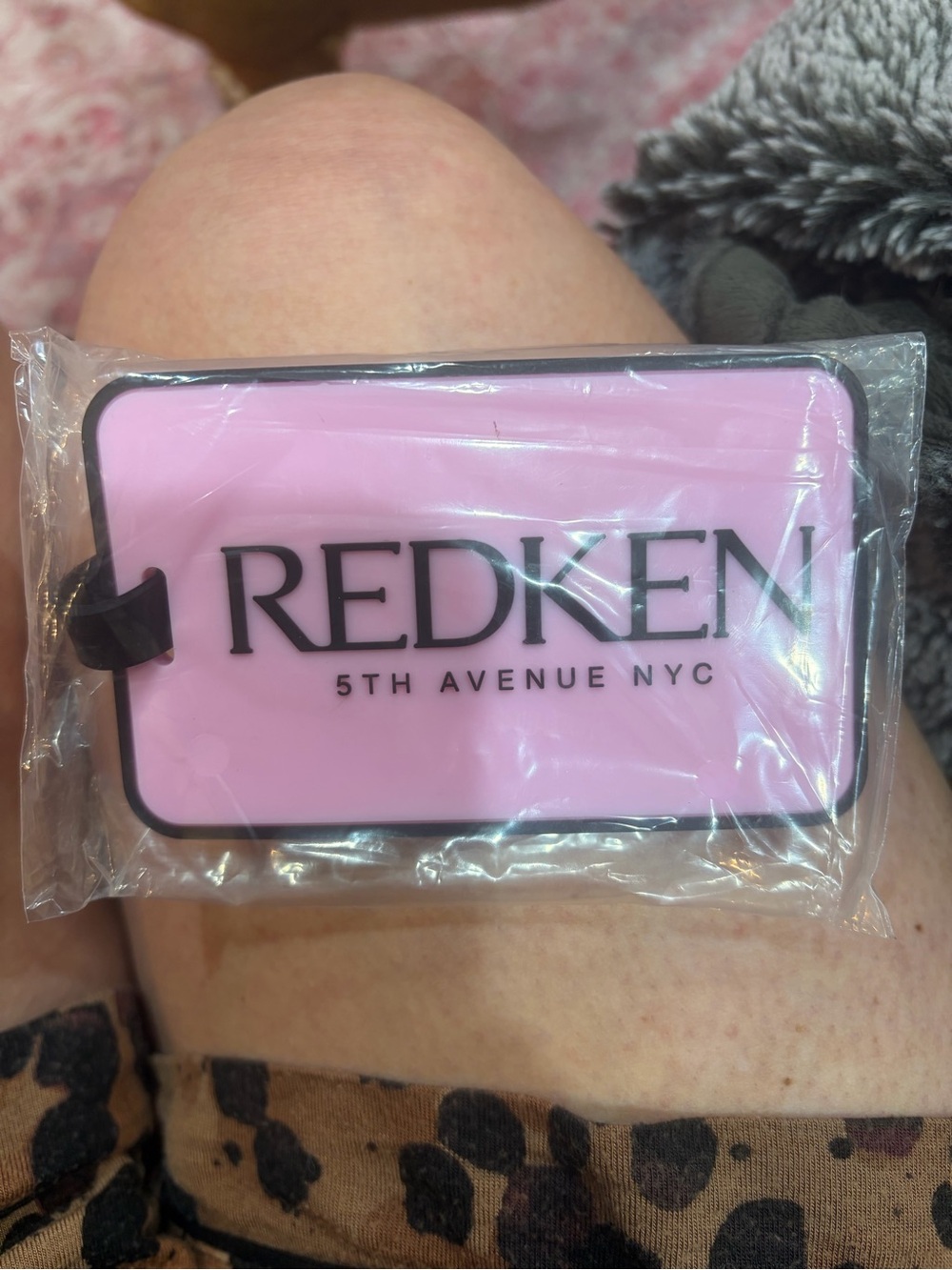 Redken Pink Silicone Luggage Tag - REDKEN 5th Avenue NYC